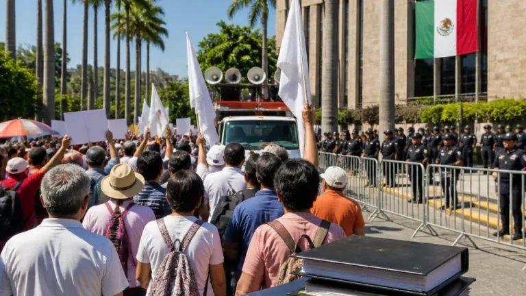Sindicatos convocan marcha en Cuernavaca contra reforma a la Ley del Servicio Civil