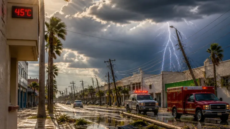Sonora enfrentará lluvias intensas, rachas de 70 km/h y calor extremo hasta 45 °C esta semana