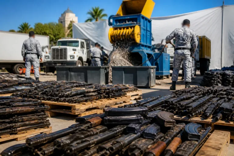 Sonora inutiliza 919 armas decomisadas; el gobierno destaca impacto en la seguridad pública