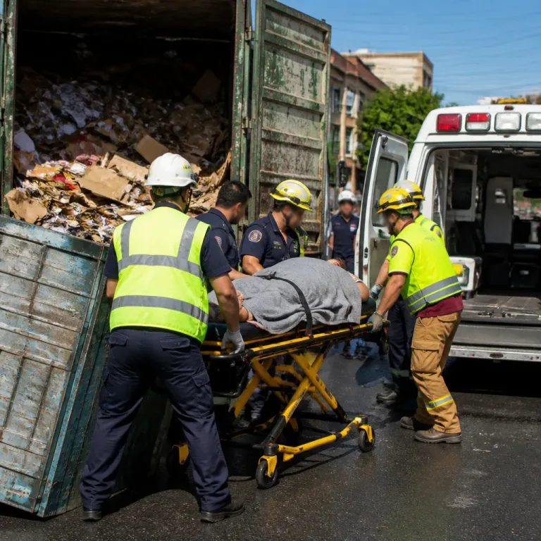 Rescatan a mujer sin hogar que casi fue triturada por un camión de reciclaje en Rivas