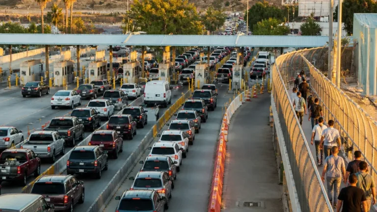 Tecate: garita registra hasta 2:30 horas de espera; cruces peatonales permanecen ágiles