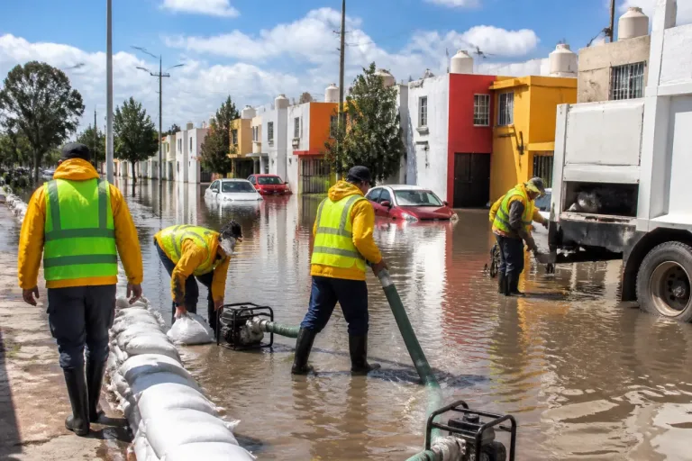 Tizayuca: lluvias dejan al menos 50 viviendas afectadas y operativo municipal en las calles