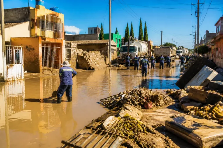 Tizayuca: lluvias torrenciales dejan 48 viviendas afectadas y daños en infraestructura