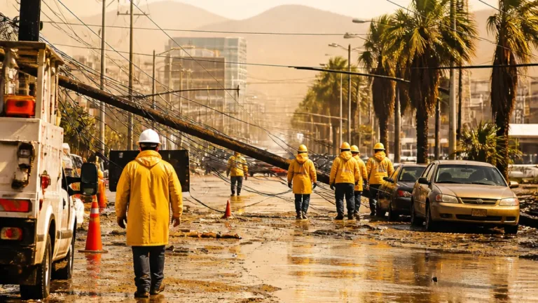 Tormenta de arena y lluvia afectan a Hermosillo; reportan cortes de energía y fallas viales