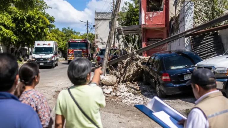 Vecinos de Poza Rica exigen retiro de bloqueo en andador de Poza de Cuero ante riesgo para emergencias