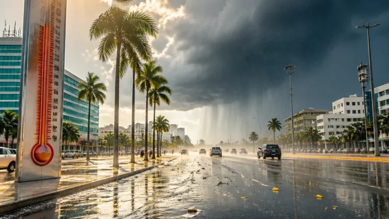 Villahermosa afronta jornada de calor extremo y lluvias vespertinas con rachas fuertes
