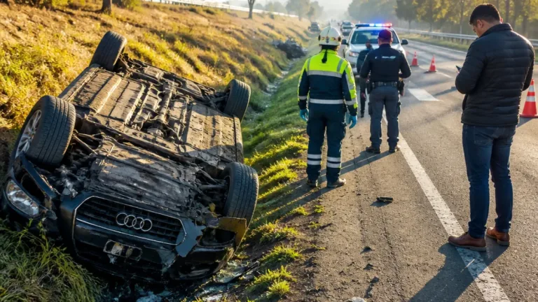 Volcamiento en la autopista a Atlixco deja a un conductor lesionado y cuestiona respuesta de emergencia
